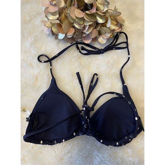 Ted Baker Dahleya Navy Polka-Dot Triangle Bikini Top Size 3 (US Size 8) NWT - Picture 5 of 9